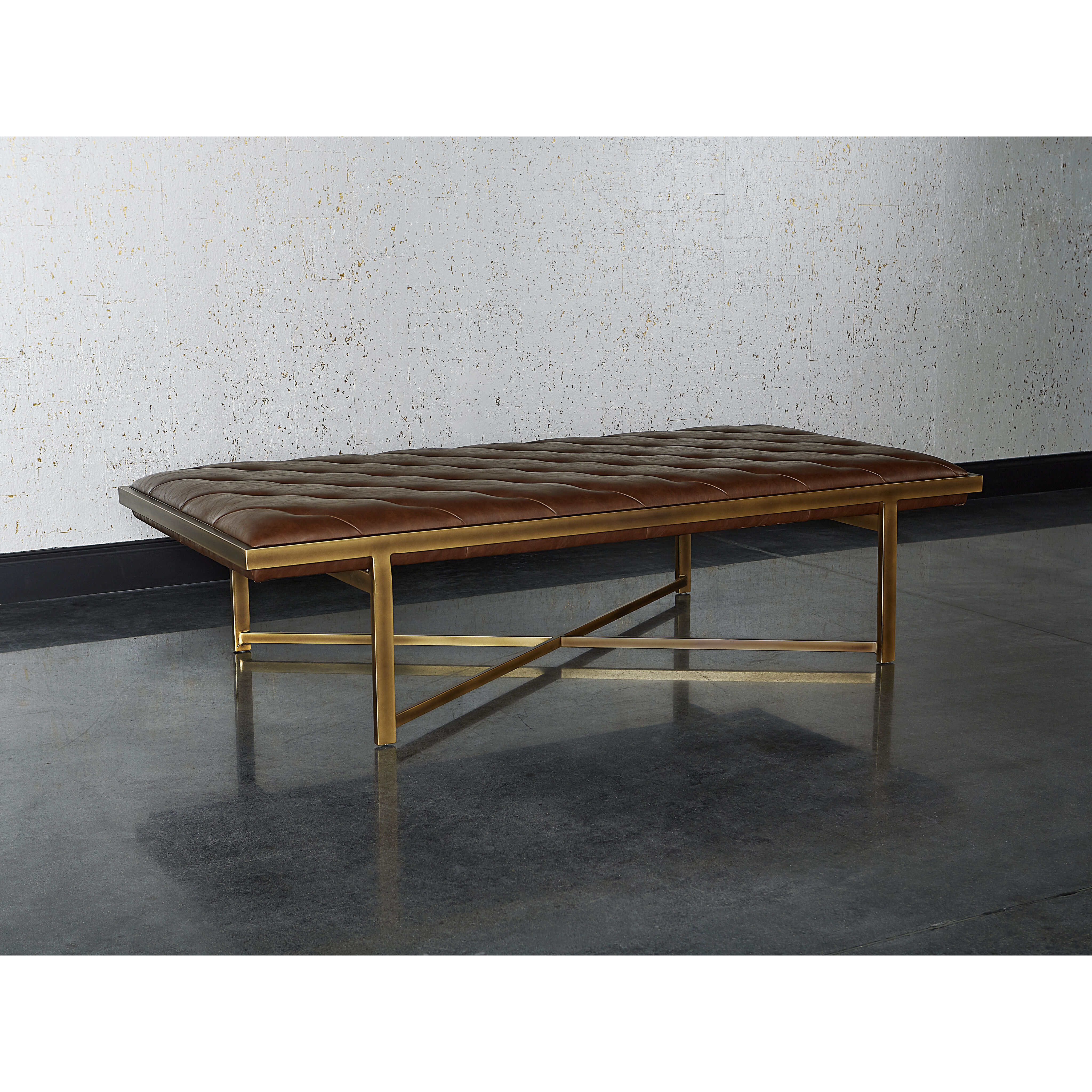 Kayla Vintage Cognac Bench